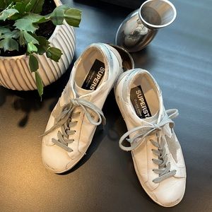 GOLDEN GOOSE Superstar mixed leather sneakers - women’s size 6.5